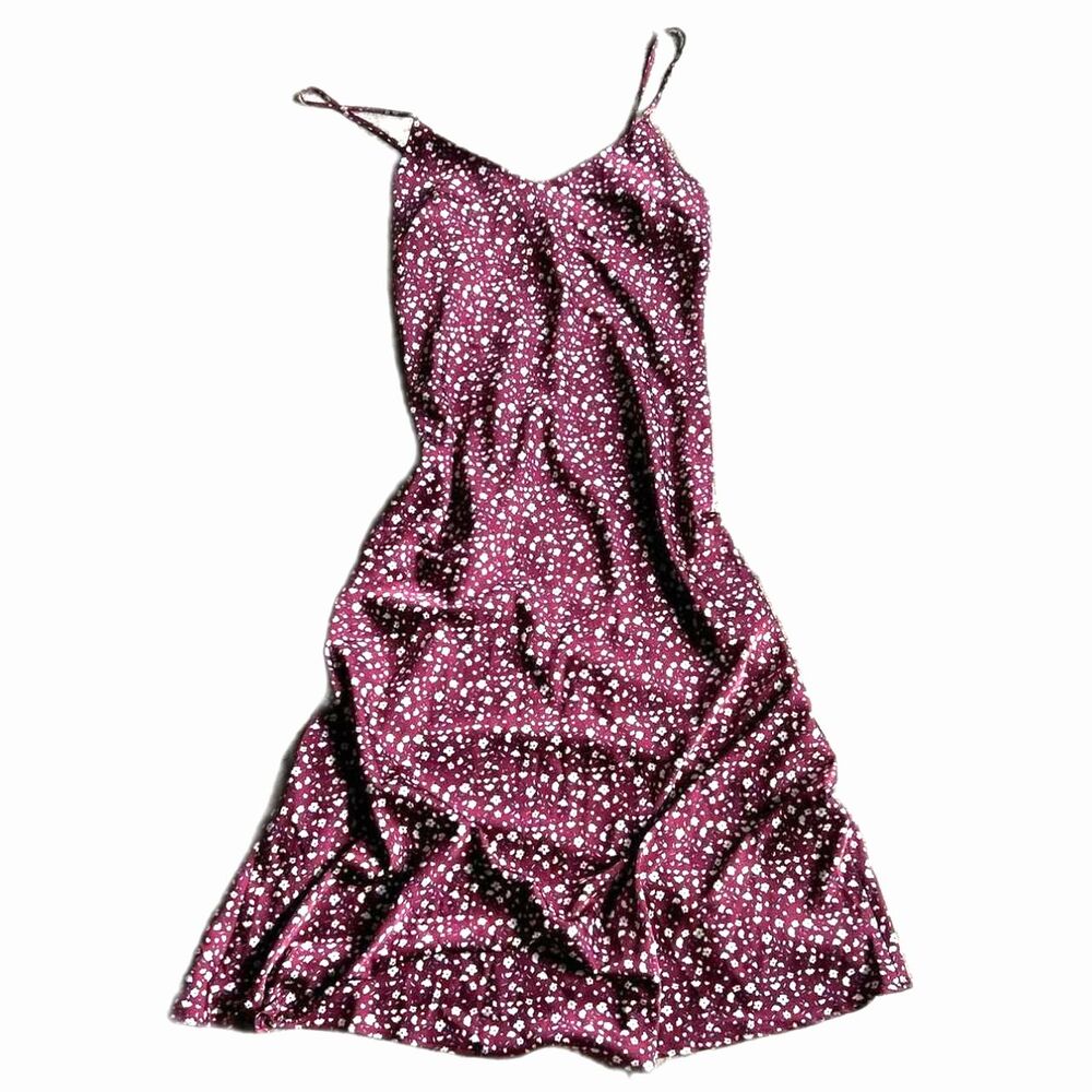 Forever-21 Women's Burgundy and Red Dress